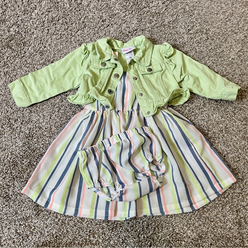 Little Lass | Baby Girl 3-Piece Dress & Jacket Set